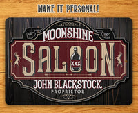 Personalized - Moonshine Saloon - Metal Sign