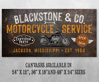 Personalized - Motorcycle Service - Canvas