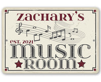 Personalized - Music Room - Metal Sign