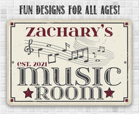 Personalized - Music Room - Metal Sign