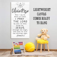 Personalized - Now I Lay Me Down - Canvas