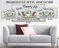 Personalized - Our Happy Place Camping - Canvas