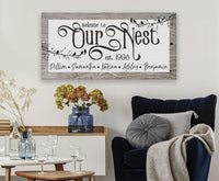 Personalized - Our Nest - Canvas