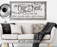 Personalized - Our Nest - Canvas