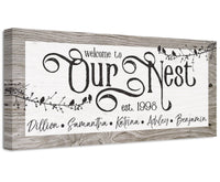 Personalized - Our Nest - Canvas