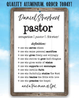 Personalized - Pastor - Metal Sign