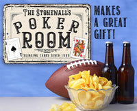 Personalized - Poker Room - Metal Sign