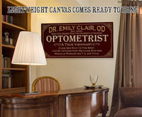 Personalized - Professional Optometrist - Canvas