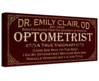 Personalized - Professional Optometrist - Canvas