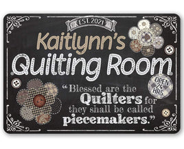 Personalized - Quilting Room - Metal Sign