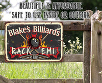 Personalized - Rack 'Em - Metal Sign