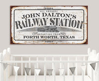 Personalized - Railway Station - Canvas