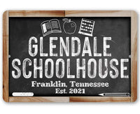 Personalized - Schoolhouse - Metal Sign