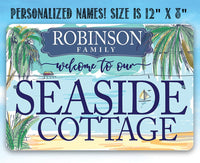 Personalized - Seaside Cottage - Metal Sign