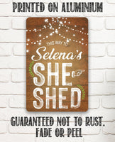 Personalized - She Shed Directional - Metal Sign