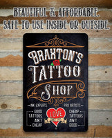 Personalized - Tattoo Shop - Metal Sign
