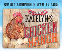 Personalized - The Chicken Ranch - Metal Sign