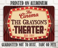 Personalized - The Cinema - Metal Sign