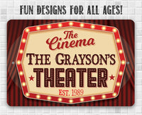 Personalized - The Cinema - Metal Sign