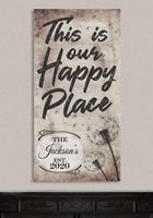 Personalized - This Is Our Happy Place -  Vertical - Canvas