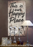 Personalized - This Is Our Happy Place -  Vertical - Canvas