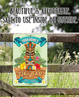 Personalized - Tiki Bar Aloha - Metal Sign