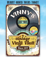 Personalized - Vintage Vinyl Vault - Metal Sign