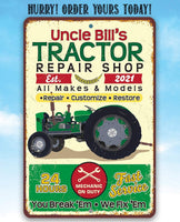 Personalized - Tractor Repair - Metal Sign