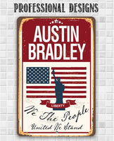 Personalized - We The People - Metal Sign