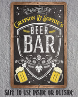 Personalized - Welcome To Beer Bar - Metal Sign
