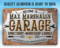 Personalized - Welcome to Garage - Metal Sign