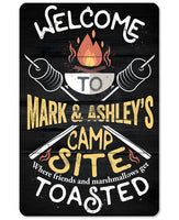Personalized - Welcome To Our Campsite - Metal Sign