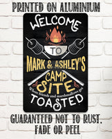 Personalized - Welcome To Our Campsite - Metal Sign