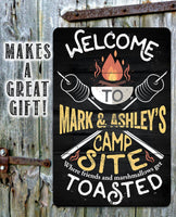Personalized - Welcome To Our Campsite - Metal Sign