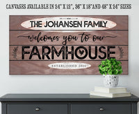 Personalized - Welcome To Our Farmhouse - Canvas