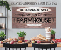 Personalized - Welcome To Our Farmhouse - Canvas