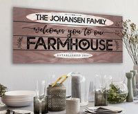 Personalized - Welcome To Our Farmhouse - Canvas