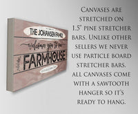 Personalized - Welcome To Our Farmhouse - Canvas