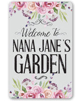 Personalized - Welcome To Our Garden - Metal Sign