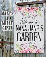 Personalized - Welcome To Our Garden - Metal Sign