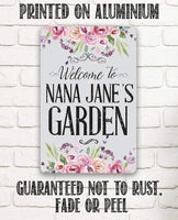 Personalized - Welcome To Our Garden - Metal Sign