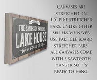 Personalized - Welcome To Our Lake House - Canvas