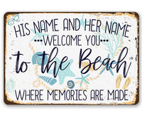 Personalized - Welcome You To The Beach - Metal Sign