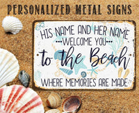Personalized - Welcome You To The Beach - Metal Sign