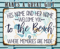 Personalized - Welcome You To The Beach - Metal Sign