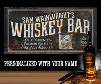 Personalized - Whiskey Bar - Canvas