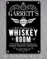 Personalized - Whiskey Room - Metal Sign