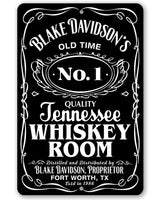 Personalized - Whiskey Room - Metal Sign