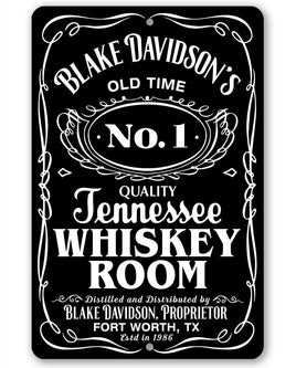 Personalized - Whiskey Room - Metal Sign