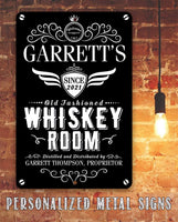 Personalized - Whiskey Room - Metal Sign